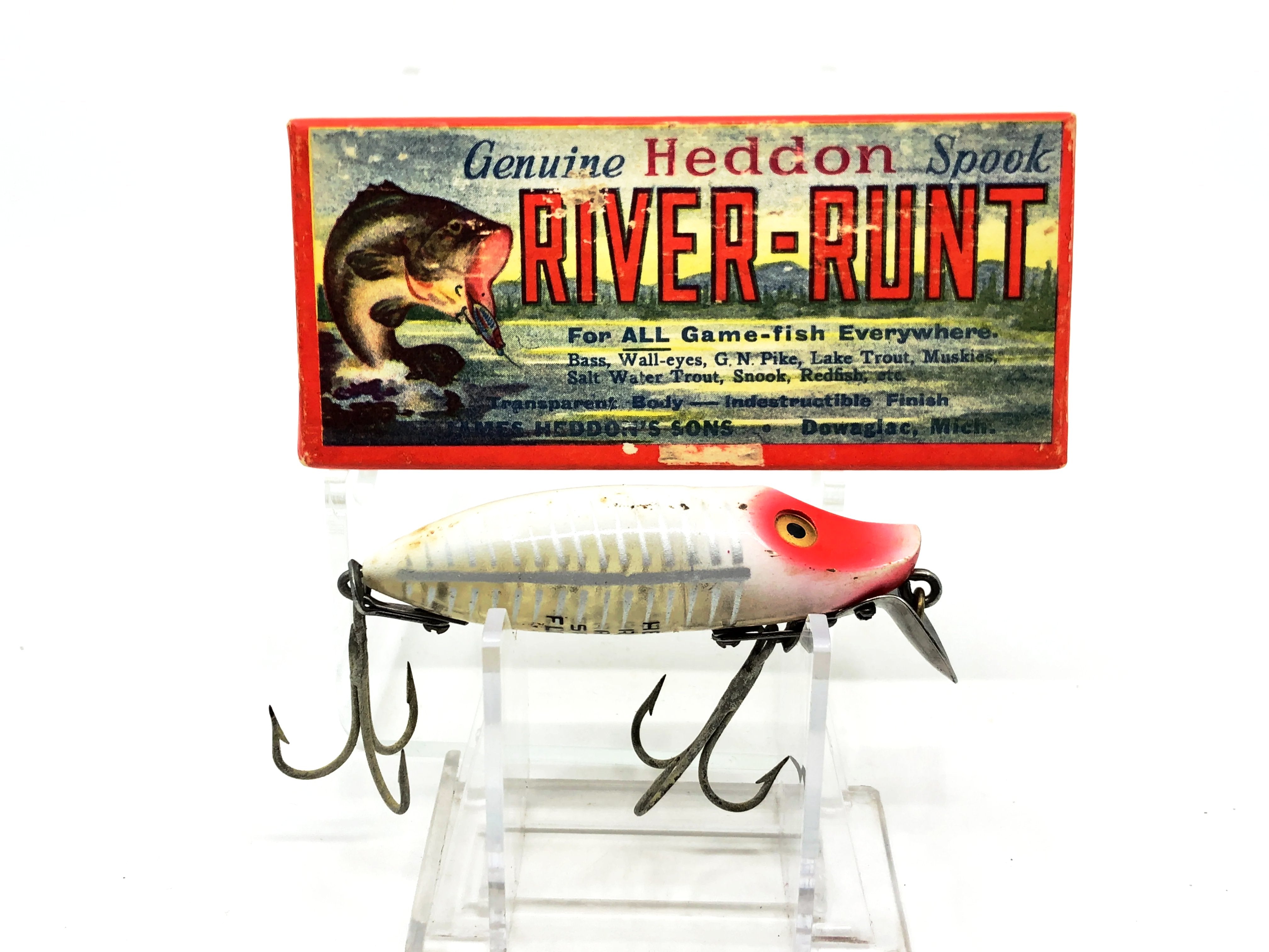 Heddon River Runt Spook Floater 9400-XRW, White Shore Minnow Color