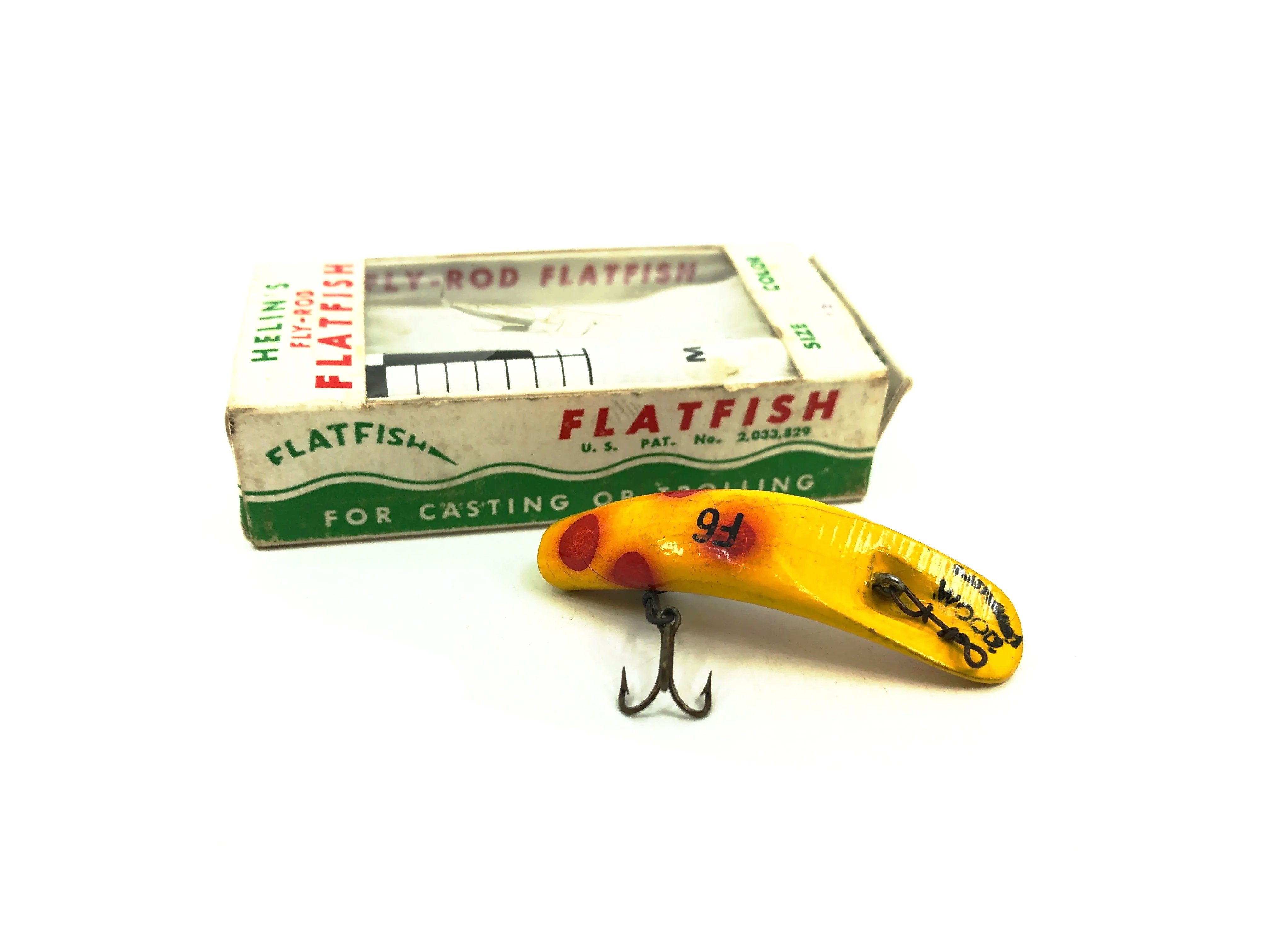 Helin Flatfish F6, White with Spots Color-Wooden – My Bait Shop, LLC