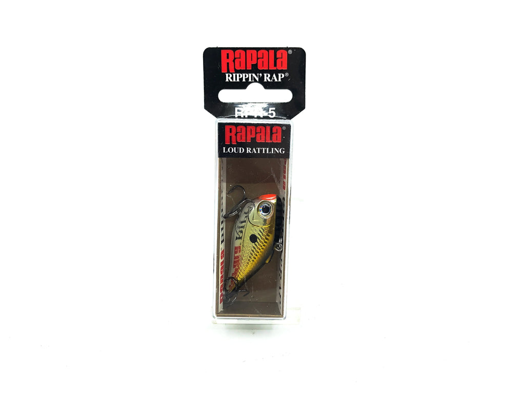 rapala rippin' rattle trap rap rpr-5 rpr05 gch 2 5/16oz gold chrome