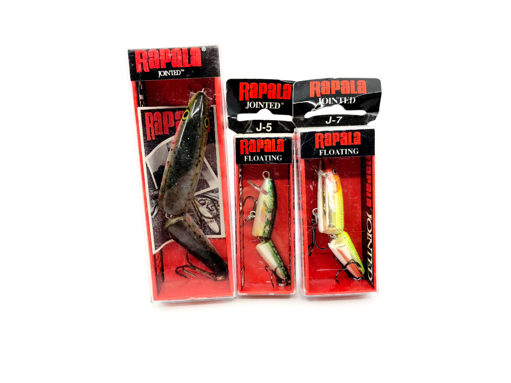 Lot of Three Rapala Jointed Lures in Boxes Minnow Rainbow Trout Clown – My  Bait Shop, LLC