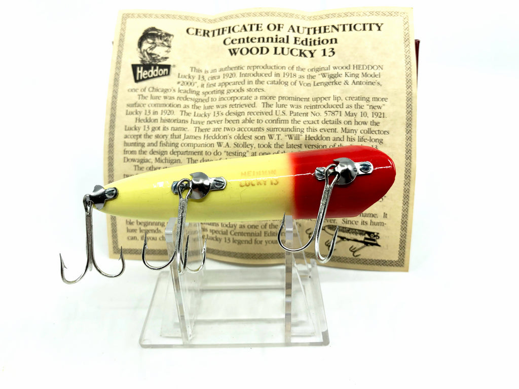 Heddon Centennial Edition Wood Lucky 13 New in Box NO. 2500W-RH – My Bait  Shop, LLC