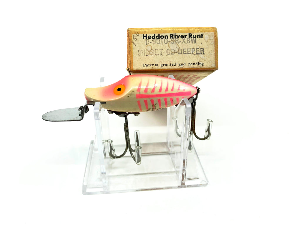 Heddon Go Deeper Midget River Runt D-9010-SR-XRW Spook Ray Red White (Pink  Shore) Color with Box