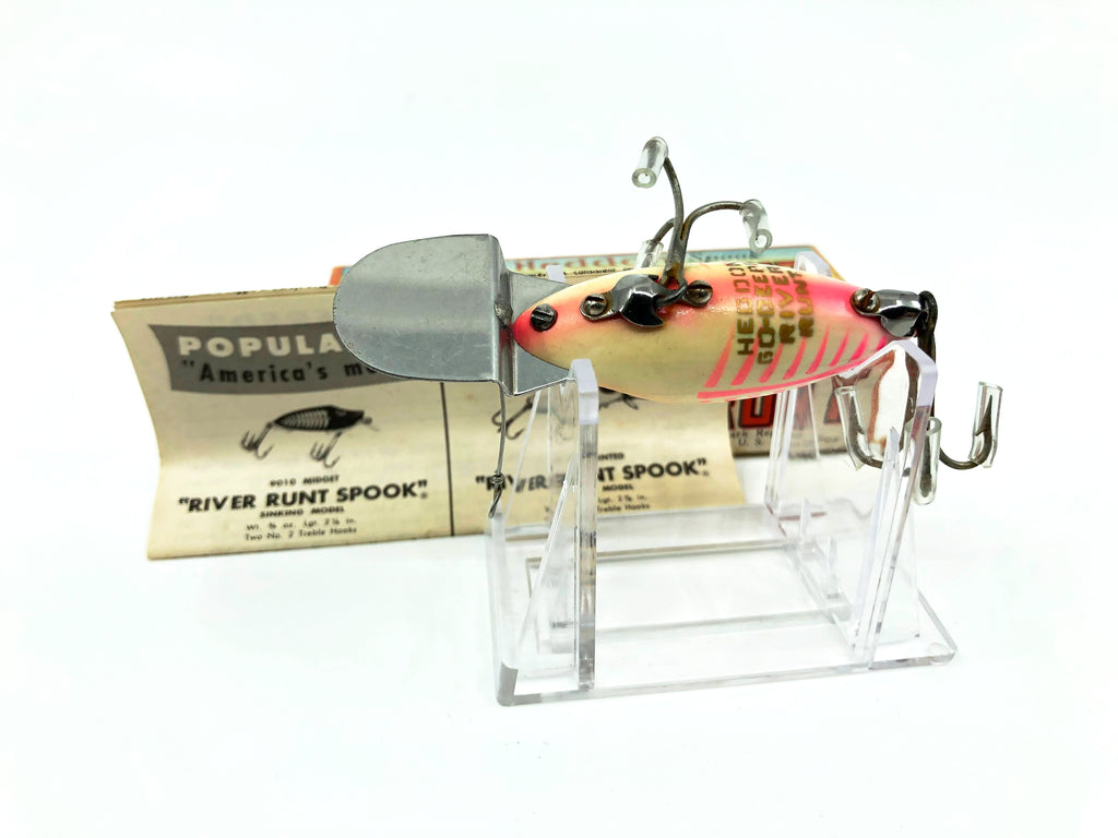 Heddon Go Deeper Midget River Runt D-9010-SR-XRW Spook Ray Red White (Pink  Shore) Color with Box