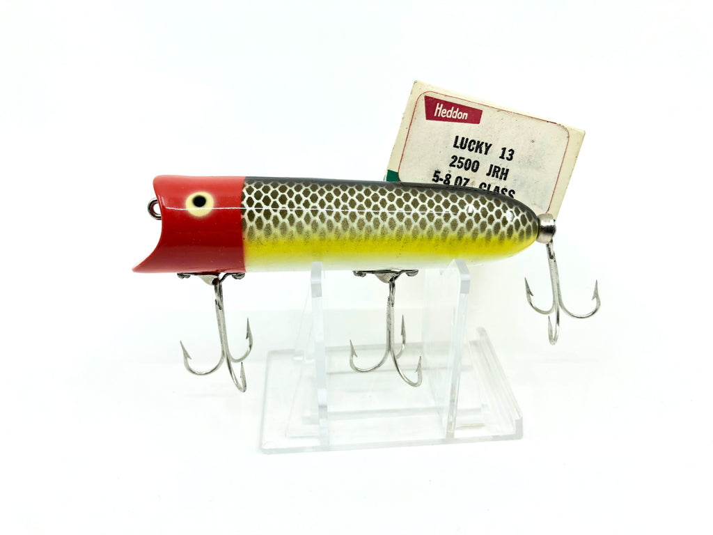 Heddon Lucky 13 2500 JRH Frog Scale Red Head Color with Box