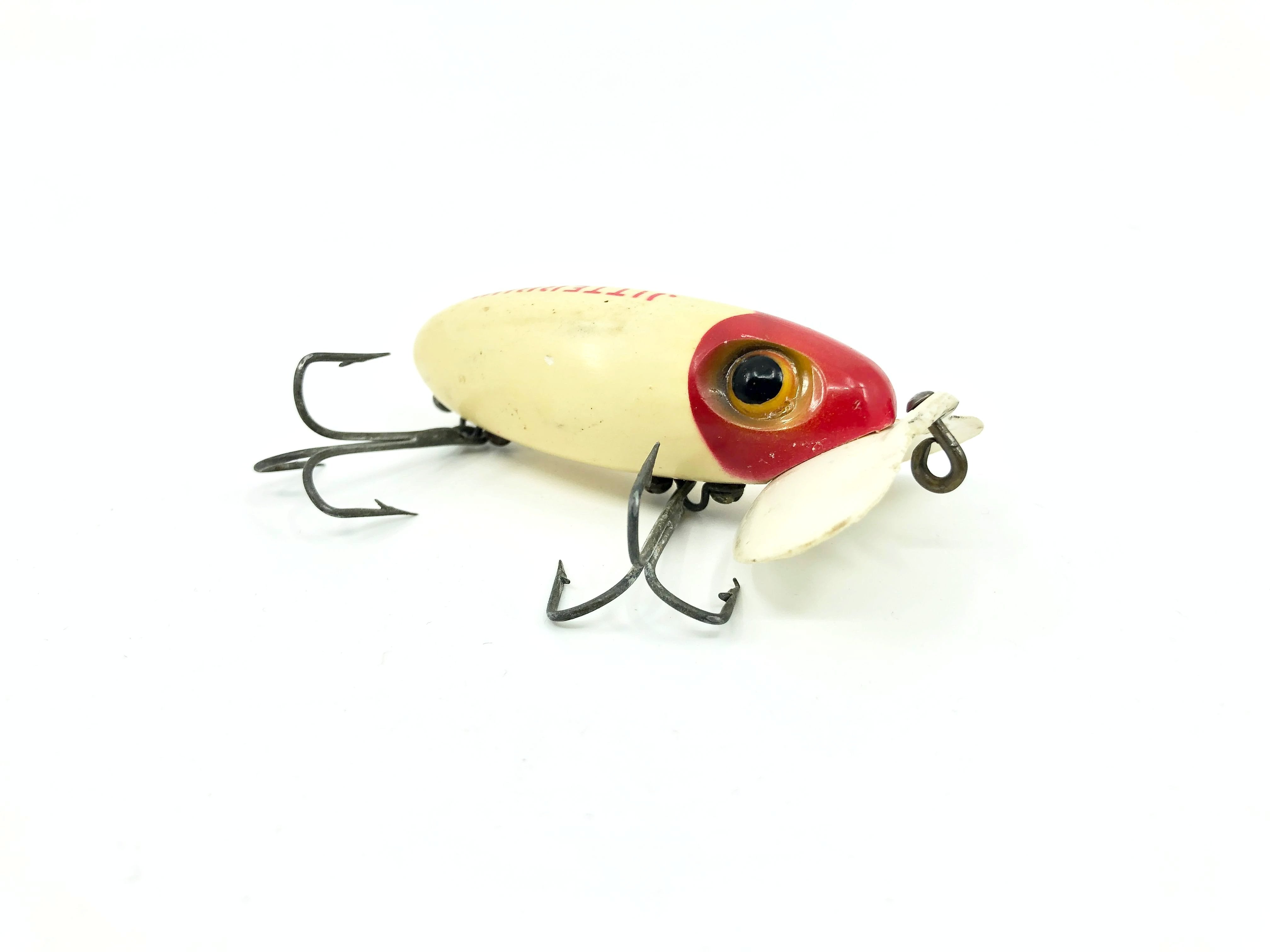 Arbogast Plastic White Lip Jitterbug 1940's WWII Era Red and White Col – My  Bait Shop, LLC