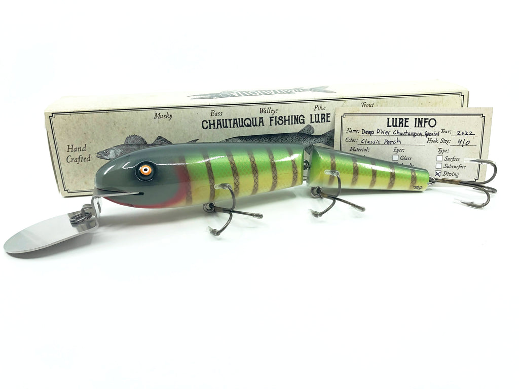 Chautauqua Special Jointed Deep Diver 8 Musky Lure Classic Perch