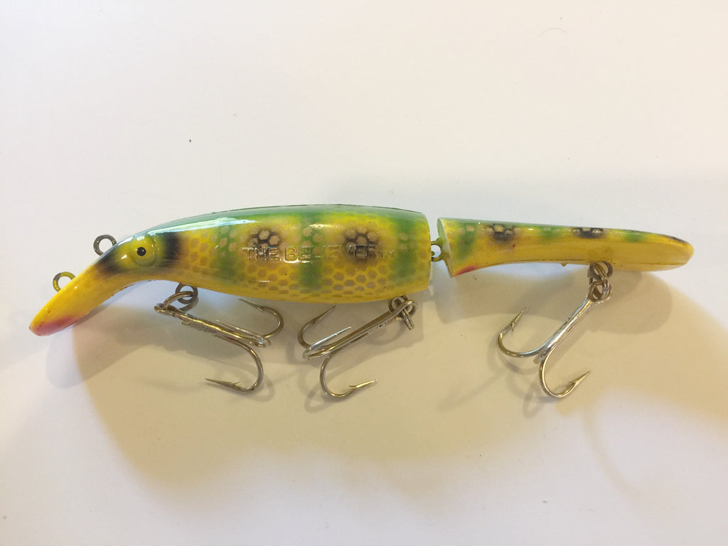 Musky Mania Jointed Believer, Yellow Belly Perch, 8-Inch