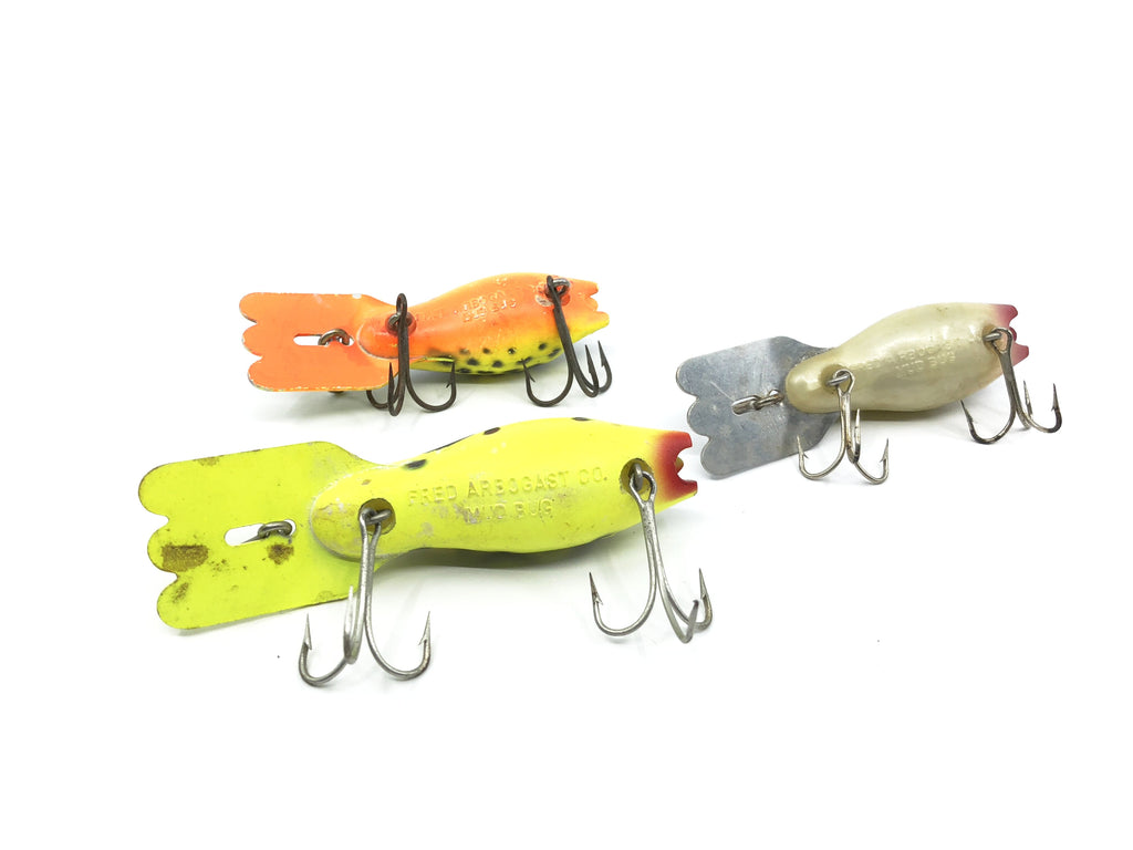 3 SUPER FRED ARBOGAST MUD BUG LURES MUDBUG BAITS MUSKY