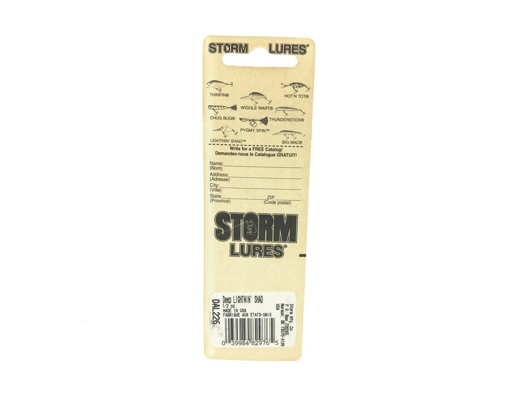 Storm Deep Lightnin' Shad DAL226, Brown Craw Color on Card