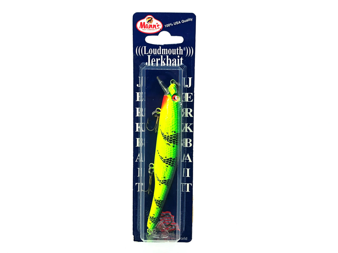 Mann's Loudmouth Jerkbait, Fire Tiger Color on Card