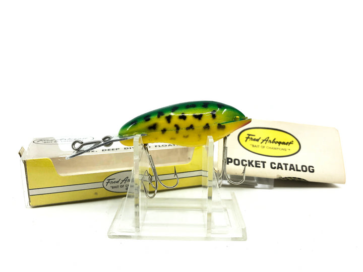 Arbogast Mud Bug, Frog/Yellow Belly Color with Box