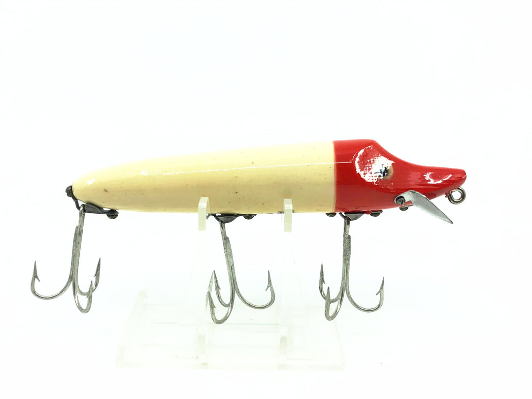 Original Heddon Wood Vamp 7500, RH Red Head/White Color