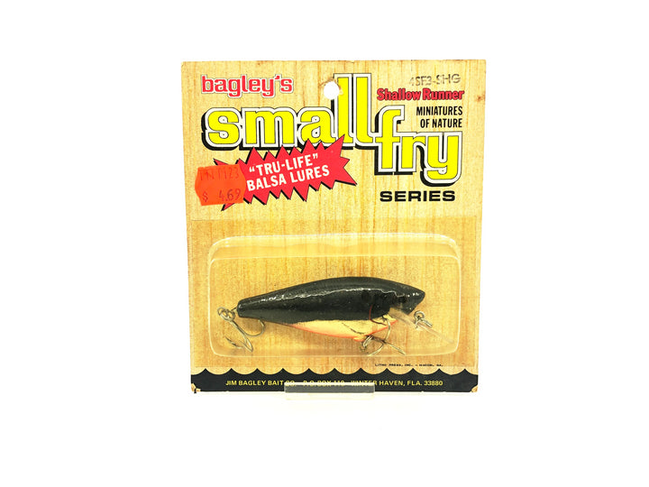 Bagley Small 4DSF3 Small Fry Shad, SHG Shad on Gold Color on Card