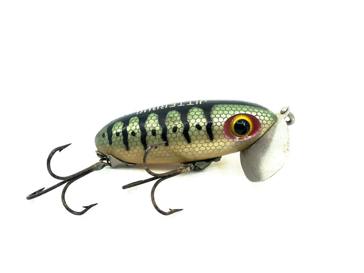 Arbogast Jitterbug 5/8oz, Perch Color, Vintage Bugged-Eyed Model