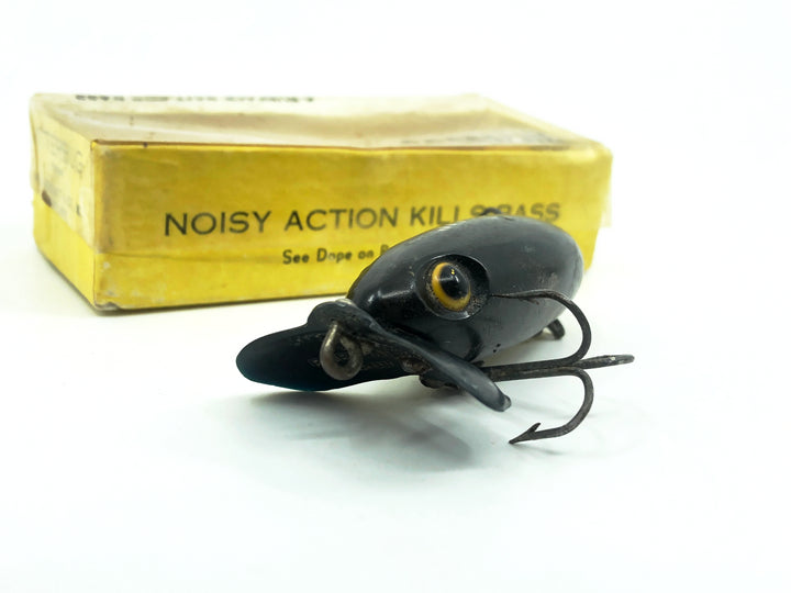 Arbogast Plastic Black Lip Jitterbug 1940's WWII Era, Black Color - War Bug!