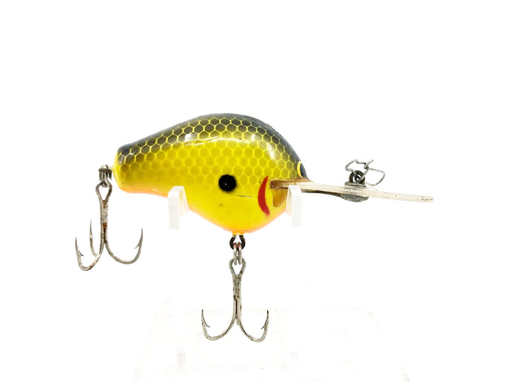 Bagley Diving Balsa B1 DB1-09 Black on Chartreuse Color