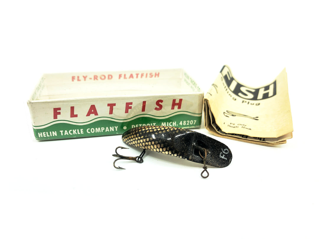 Vintage Helin Flatfish F6, SS Silver Scale Color with Box