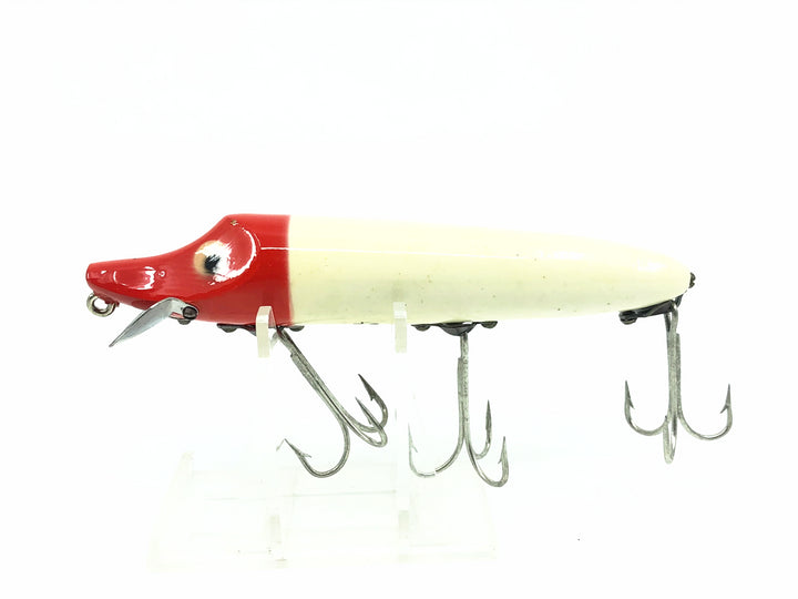 Original Heddon Wood Vamp 7500, RH Red Head/White Color