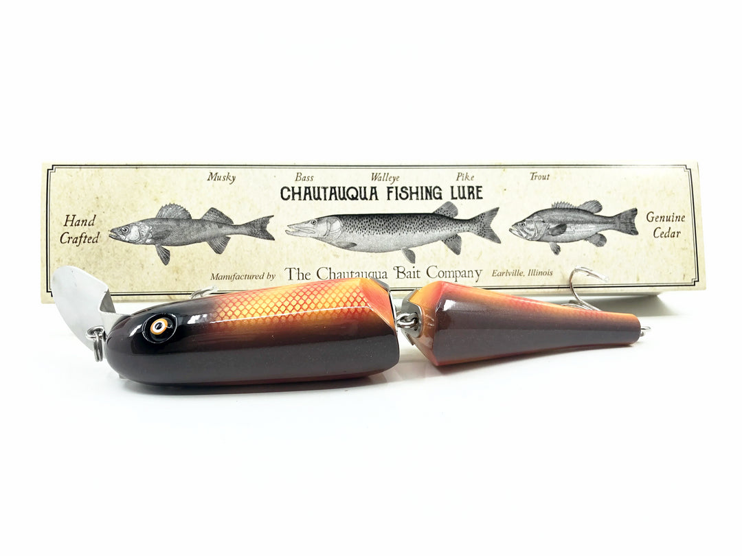 Jointed Chautauqua 8" Minnow w/Chafe Guard, Red Bar Perch Color