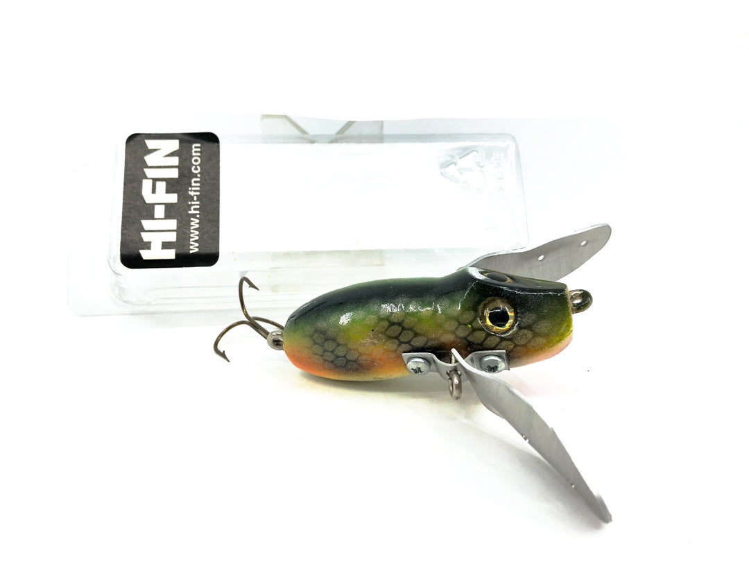 Hi-Fin Bass Creeper Lure, Perch Color in Box