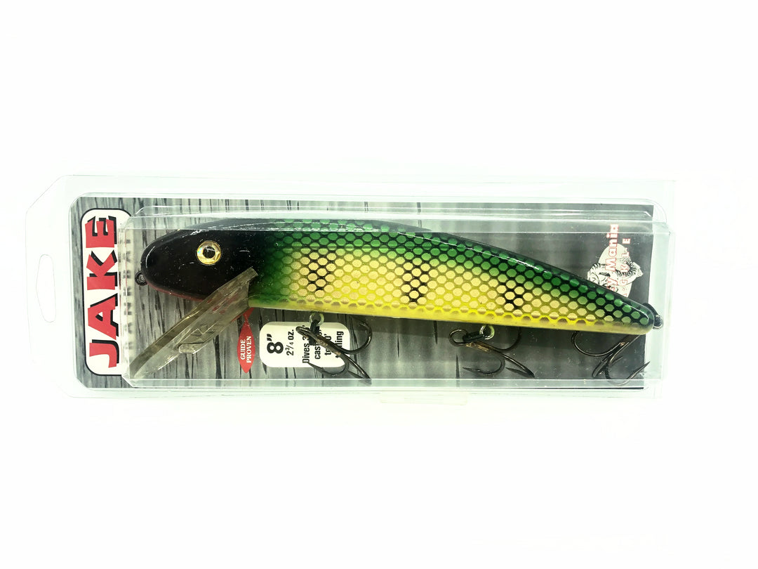 Jake 8" Musky Bait, Perch Color New on Card