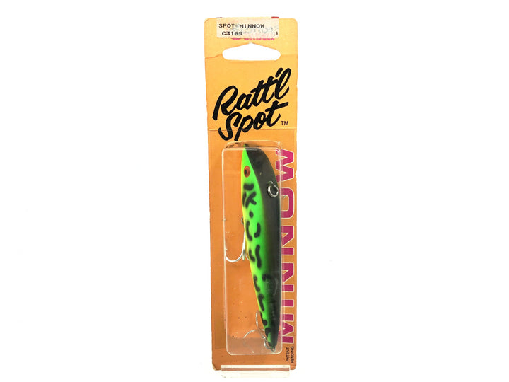 Cotton Cordell Ratt'l Spot Minnow, Firetiger Color on Card