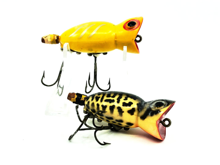 Arbogast Hula Popper Combo, Early Bug Eyed Model.