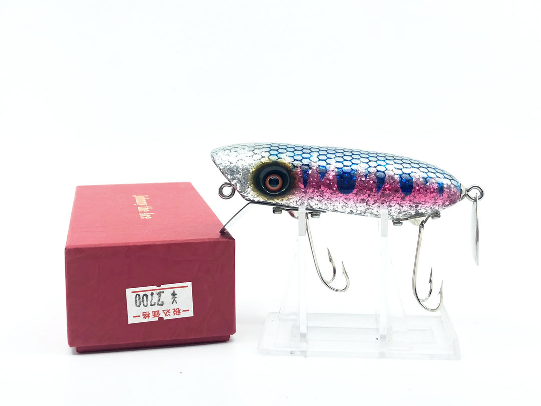 Johnny The Ace Japanese Lure, Blue Scale/Silver Purple Flakes Color with Box