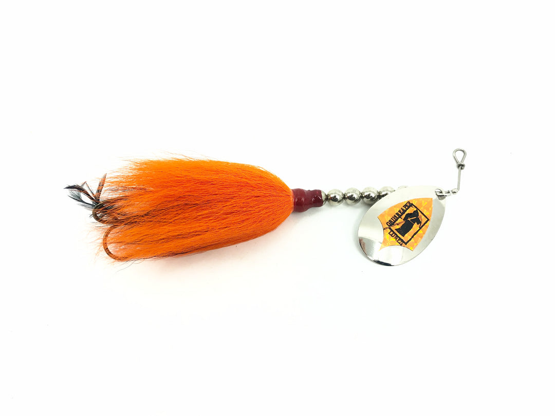 Grim Reaper Bucktail Spinner 1.5oz, Copper Blade/Orange & Black Bucktail