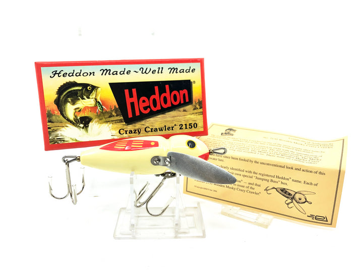 Heddon Musky Crazy Crawler 2150 2LUM, Luminous Red Wing Color New with Box