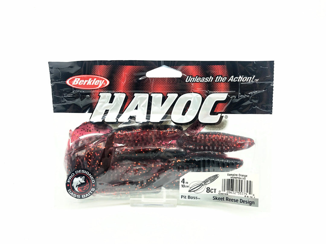 Berkley Havoc Pit Boss 4", Vampire Orange Color - 8 count