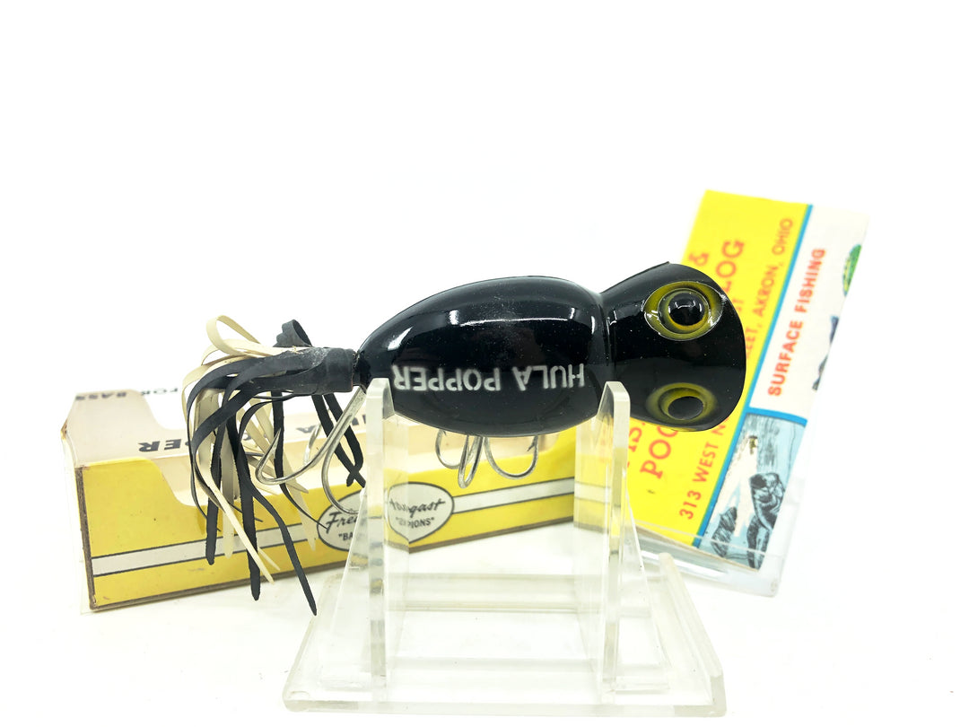 Arbogast Hula Popper 750, B Black Color with Box