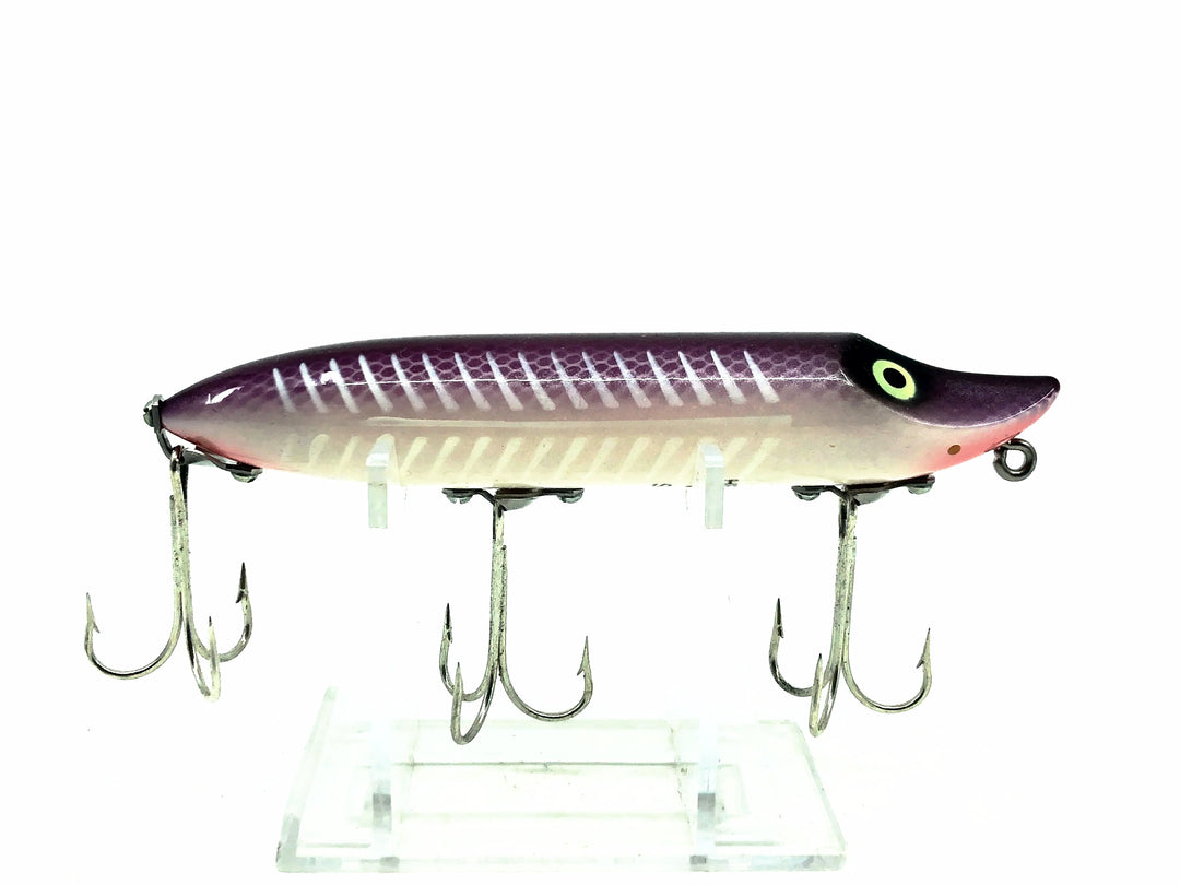 Heddon No-Lip Vamp Spook PSWB-Purple Scale/White Bones Color