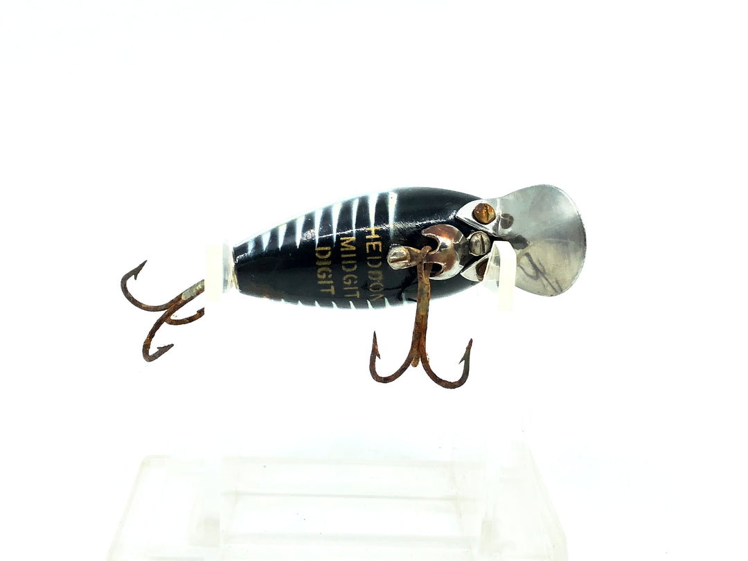 Heddon Midgit Digit River Runt Spook 9020, XBW Black Shore Color