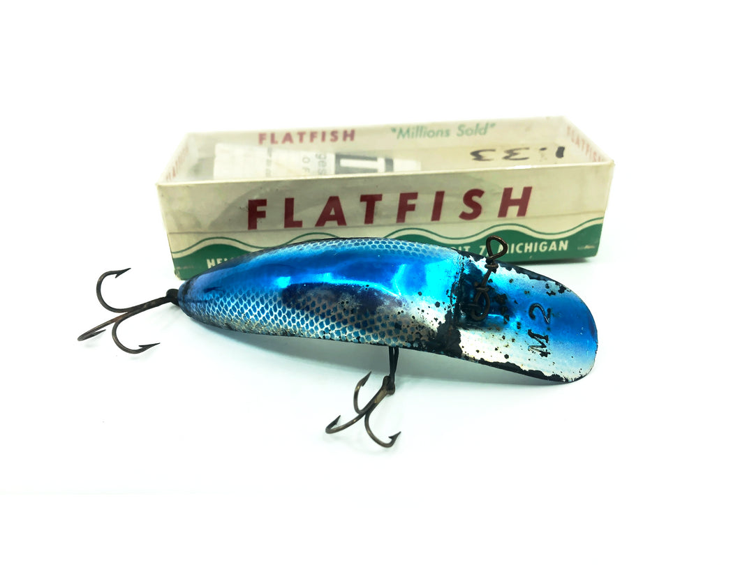 Helin Flatfish M2, COHO Silver Plate Blue Color with Box