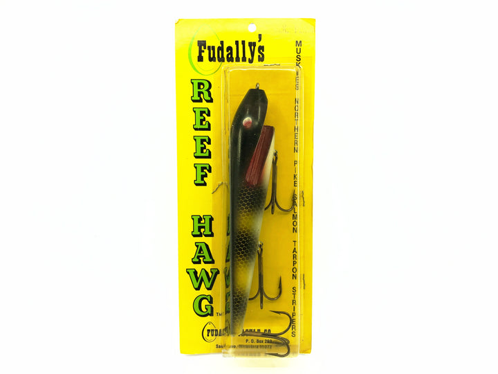 Fudally's Reef Hawg, Black Perch Color on Card - 7 3/4" Size