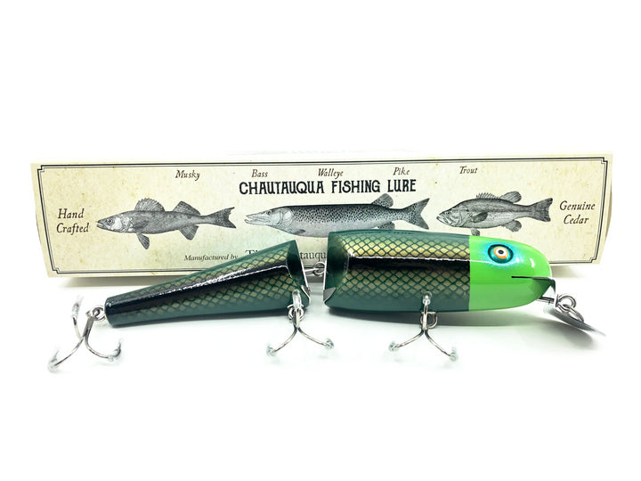 Chautauqua Shallow Diver Jointed Chautauqua Minnow, Green Racer Color