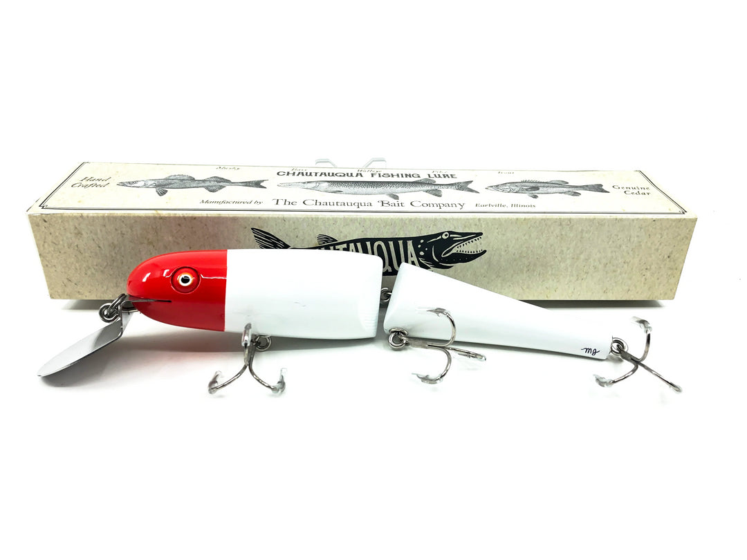 Jointed Chautauqua 8" Minnow, Classic Red & White Color