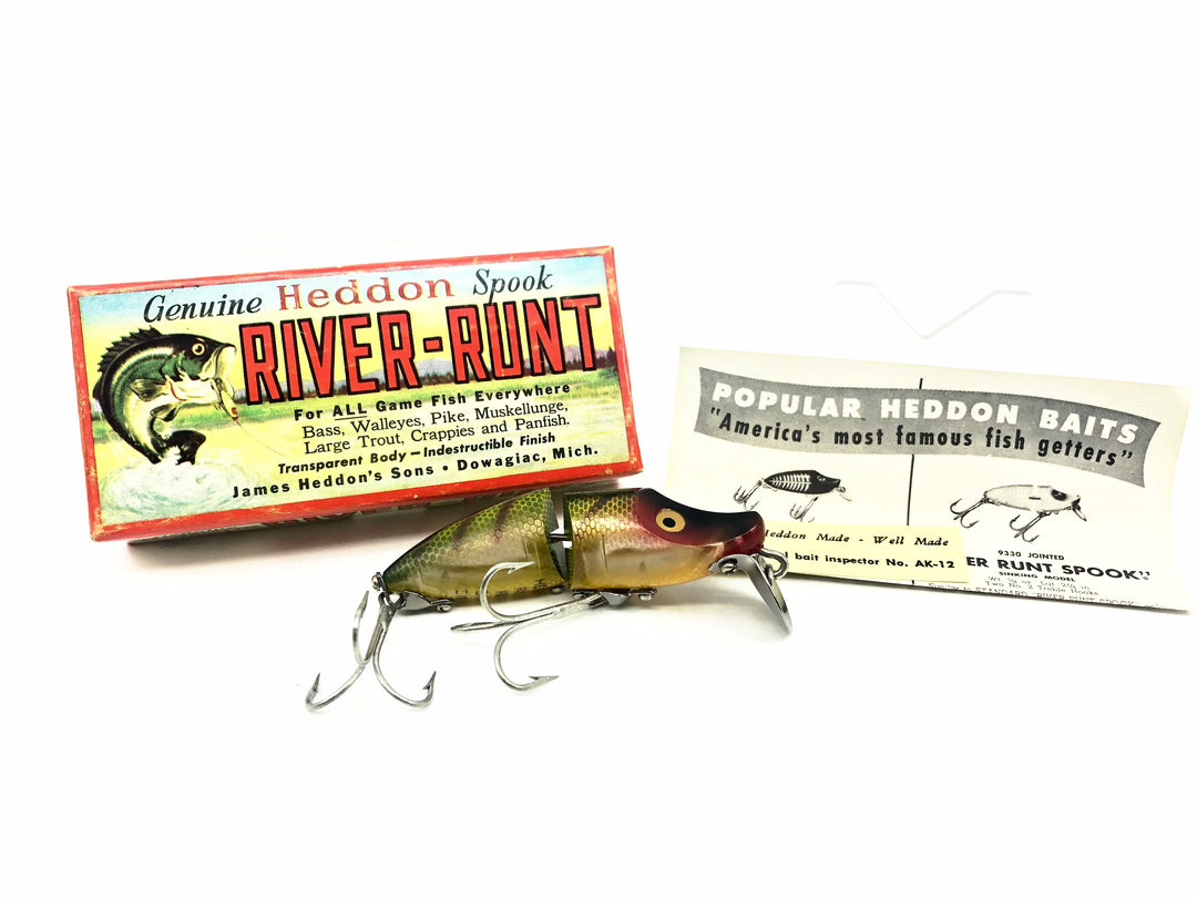 Heddon Jointed River Runt 9330-L, Perch Color w/Box