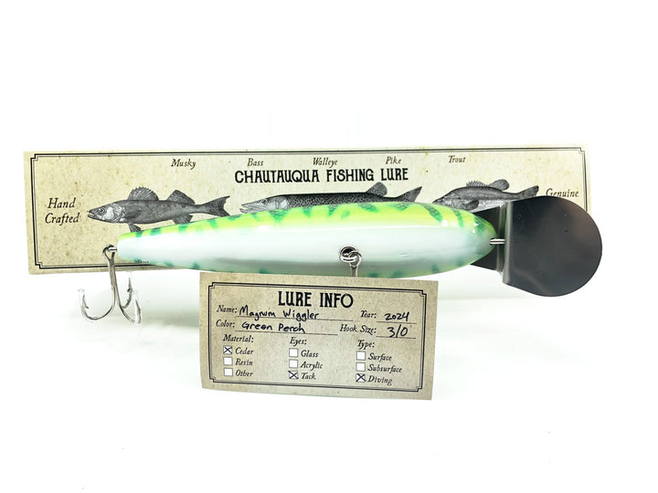 Chautauqua Magnum Wiggler Green Perch Color