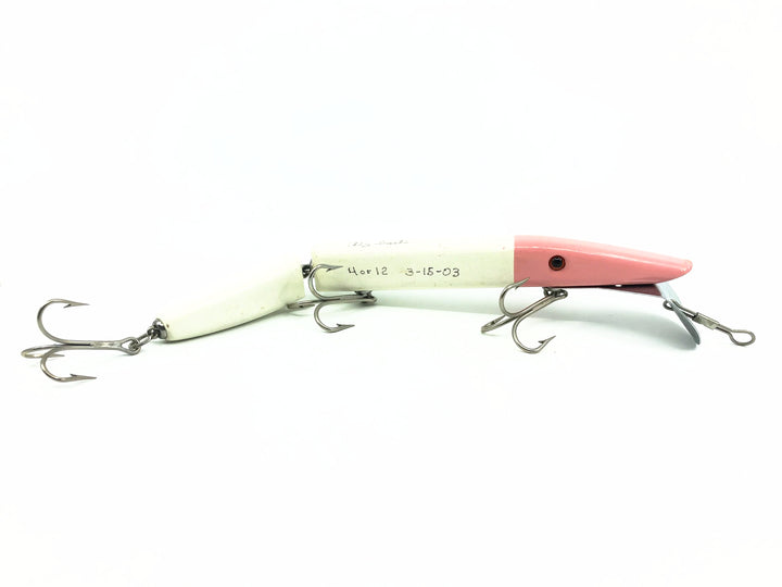 Alzbaits Al Tumas Friendly Al Jointed Musky Lure Jointed, Pink/White Custom Show Color - 4 of 12, Signed