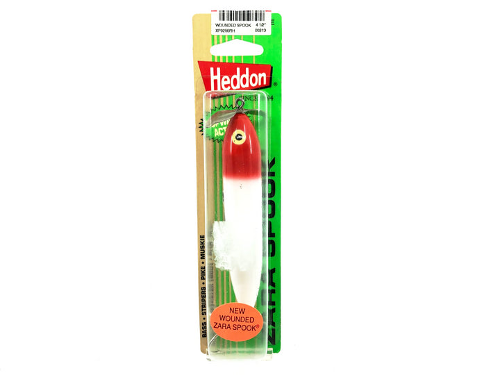 Heddon Wounded Zara Spook, RH Red Head/White Color on Card