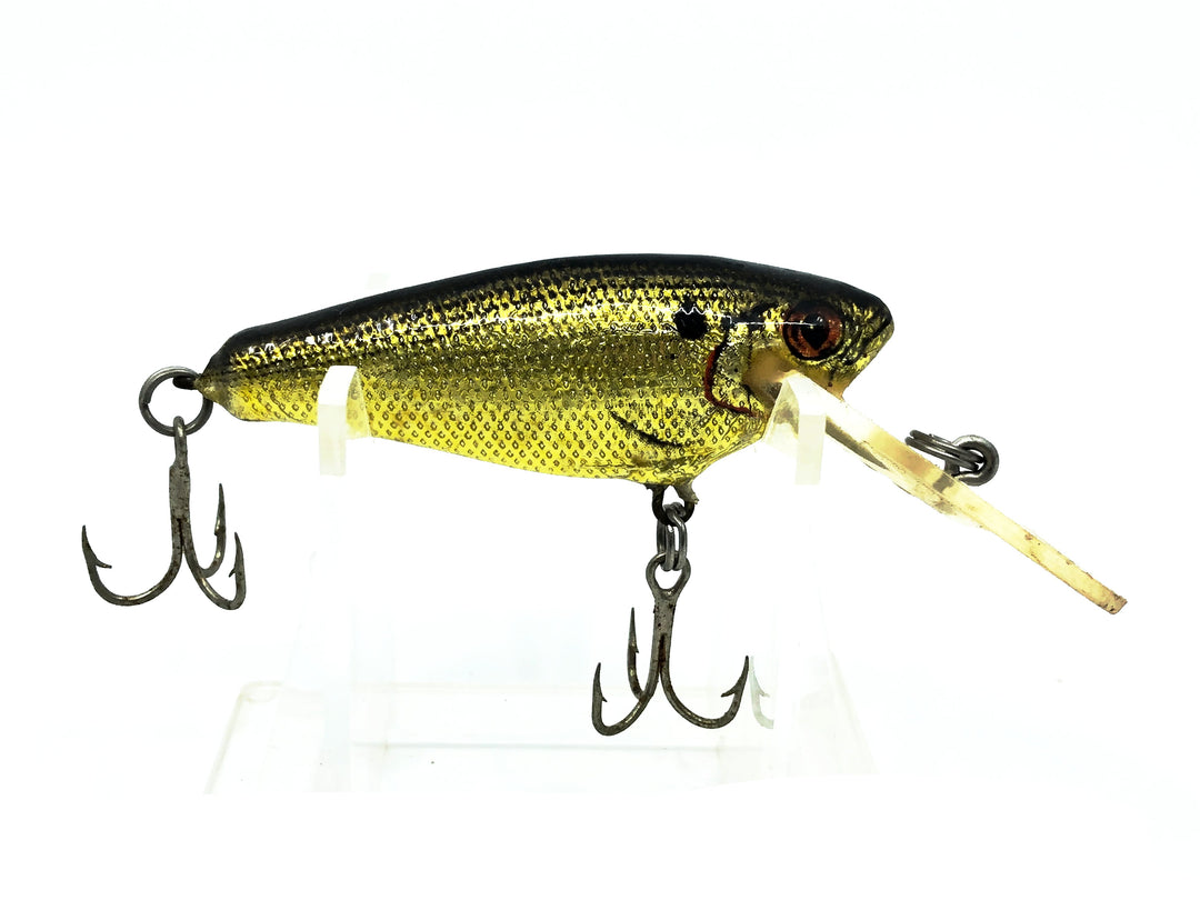 Bagley Small Fry Shad, Black on Gold Foil Color