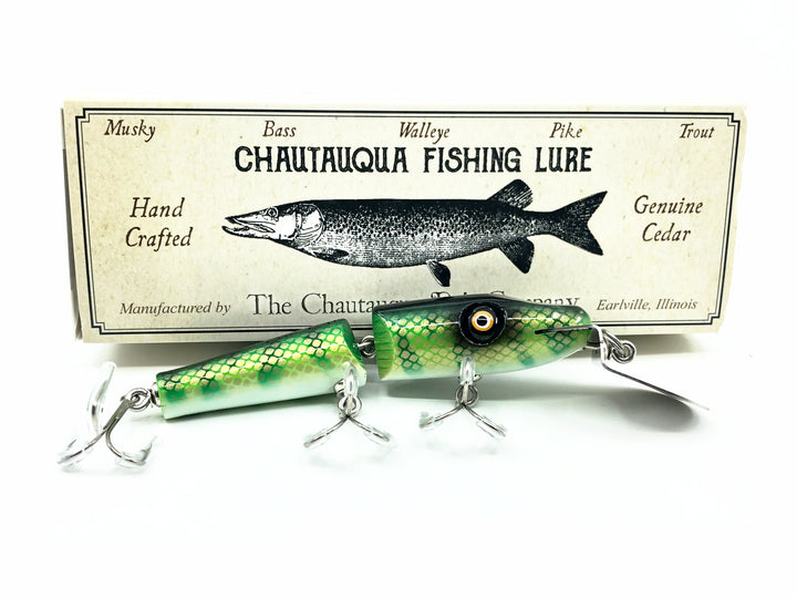 Chautauqua Custom Jointed Pikie Minnow, Green Caterpillar Color