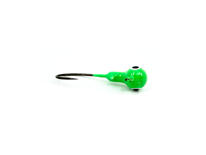 1/10oz Essential Round Ball Jig, Green Color- 8 Pack