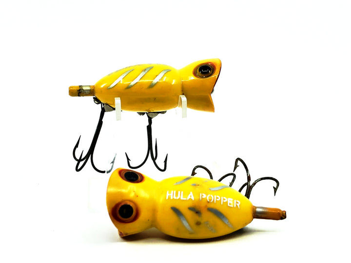 Arbogast Hula Popper Vintage Yellow Shore Minnow Combo