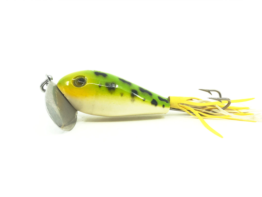 Arbogast Weedless Jitterbug, Frog/White Belly Color