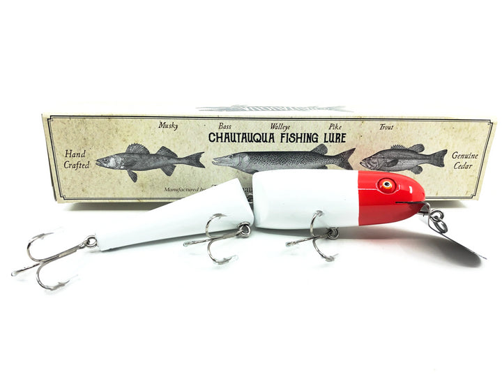 Jointed Chautauqua 8" Minnow, Classic Red & White Color