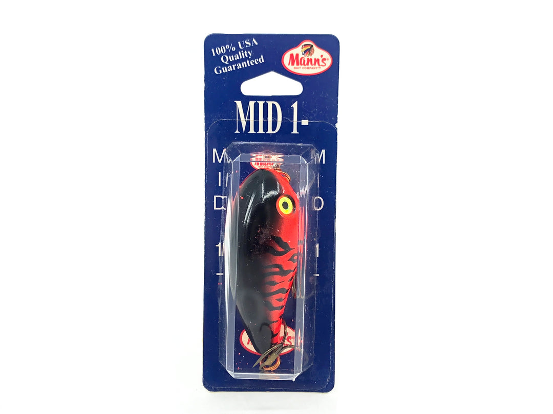 Mann's Mid 1- Minus, Fire Red Fluorescent Color on Card