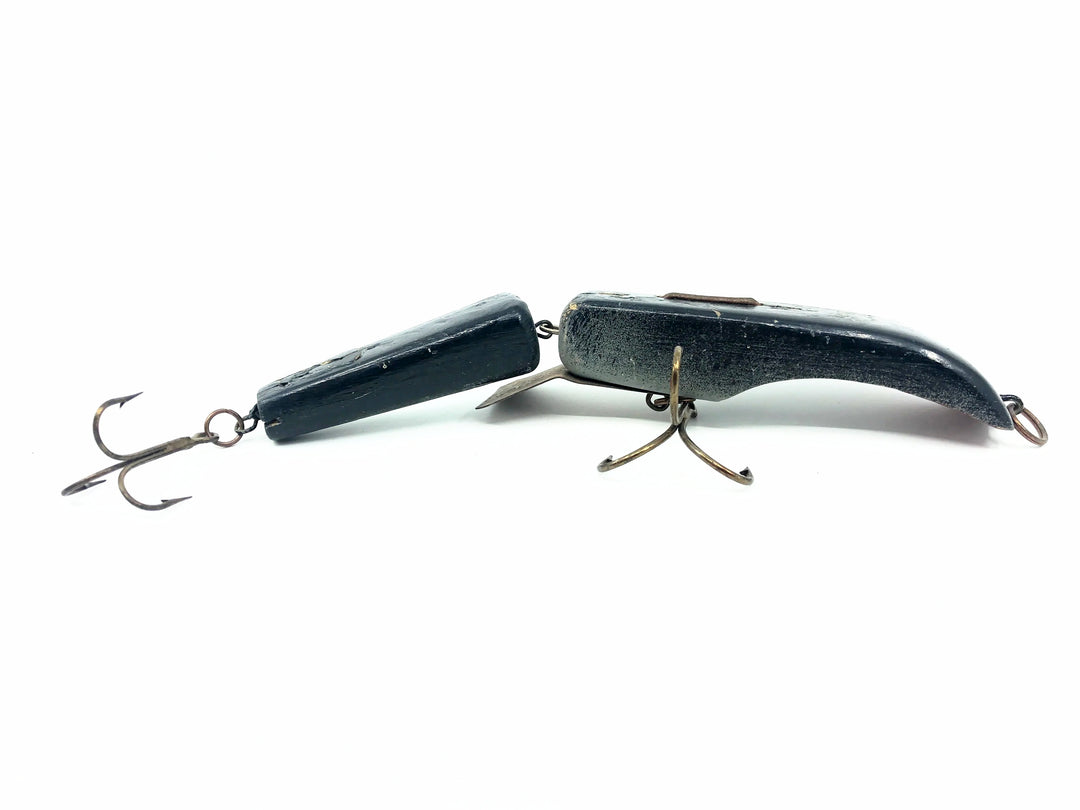 Alzbaits Jointed Suick Type Bait, Black/Grey Sucker Color - Signed